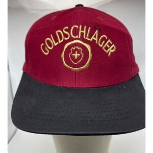Vintage Goldschläger Yikes Snapback Hat‎ Red Black Taiwan Promo Cap RN 80510 90s